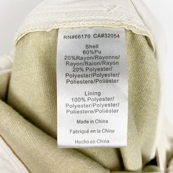 Hutch Faux Leather Long Shorts Seed Pearl High Waist Vegan Womens Size XS - Picture 7 of 10